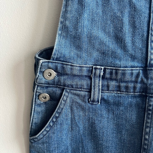 VTG 90s Rachel Green Inspired Denim Overall Dress Size S - Picture 3 of 11